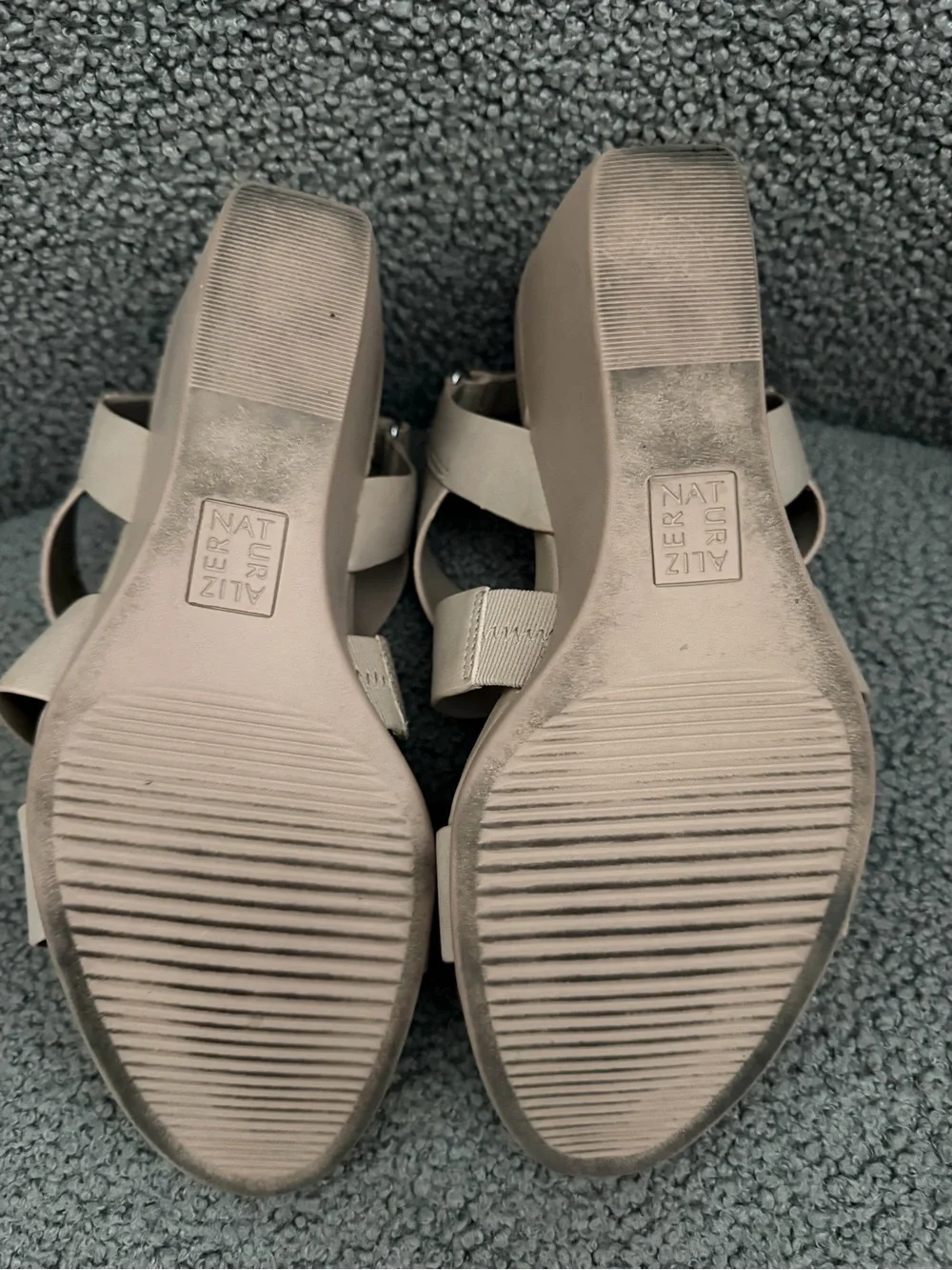 Naturalizer Women's Palmer Wedge Sandal in Nude Beige